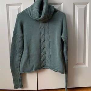 Express Light Green Turtleneck Sweater